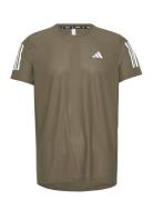 Own The Run T-Shirt Sport Men Sports Clothes Sport Tops Sport T-Skjorte Khaki Green Adidas Performance