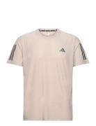 Own The Run T-Shirt Sport Men Sports Clothes Sport Tops Sport T-Skjorte Beige Adidas Performance