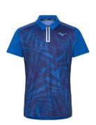 Mugen Shadow Polo Sport Men Sport Clothing Sport Tops Sport Polos Sport Short-sleeved Polos Blue Mizuno