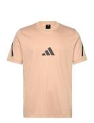 Z.n.e. T-Shirt Sport Men Men Sports Clothes Sport Tops Sport T-Skjorte Beige Adidas Sportswear