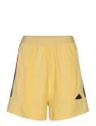 W Tiro Q3 J Sho Sport Women Sport Clothing Sport Shorts Sport Training Shorts Yellow Adidas Sportswear