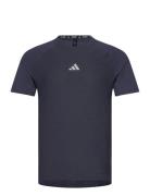 Adidas Gym+ Training 3-Stripes T-Shirt Sport Men Men Sports Clothes Sport Tops Sport T-Skjorte Navy Adidas Performance