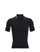 Ua Hg Armour Comp Mock Ss Sport Men Men Sports Clothes Sport Tops Sport T-Skjorte Black Under Armour