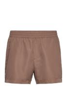 Roy Solid Swim Shorts Designers Shorts Brown Wood Wood