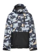 Mission Printed Block Youth Jk Outerwear Snow-ski Clothing Snow-ski Jacket Multi/patterned Quiksilver