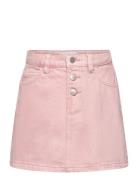 Denim Skirt With Buttons Dresses & Skirts Skirts Denim Skirts Pink Mango