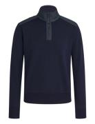 Kilmington Quarter Zip Jumper Designers Knitwear Half Zip Jumpers Navy Belstaff