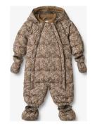 Puffer Baby Suit Edem Outerwear Coveralls Softshell Coveralls Beige Wheat