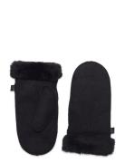 Rhsydney Shearling Stitch Mittens Accessories Gloves Thumb Gloves Black Rosemunde