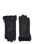 Rhsydney Shearling Gloves Accessories Gloves Finger Gloves Black Rosemunde