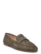 Averi Iii Suede Loafer Shoes Flat Loafers Khaki Green Lauren Ralph Lauren