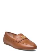 Averi Iii Burnished Leather Loafer Shoes Flat Loafers Brown Lauren Ralph Lauren