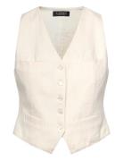 Cotton Canvas Vest Blazers Sleeveless Blazers Cream Lauren Ralph Lauren