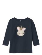 Nbfvubie Ls Top Box Tops T-shirts Polo Shirts Long-sleeved Polo Shirts Navy Name It