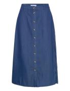 Vibista Midi Skirt Skirts Knee-length & Midi Skirts Blue Vila