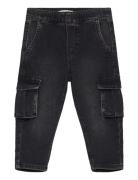 Trousers Denim Wilmer Jersey C Bottoms Jeans Loose Jeans Black Lindex