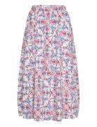 Printed Midi Skirt Skirts Knee-length & Midi Skirts Multi/patterned Mango