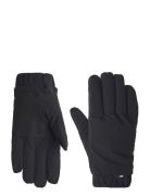 Th Monotype Quilt Nylon Glove Accessories Gloves Finger Gloves Black Tommy Hilfiger