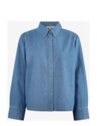 Gertrud Tops Shirts Denim Shirts Blue Six Ames