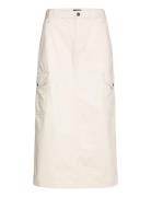 Duck Canvas Cargo Skirt W Skirts Knee-length & Midi Skirts Cream Dickies