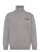 Delepine Out Of Office Designers Knitwear Half Zip Jumpers Grey Maison Labiche Paris