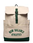 Canvas Backpack Sport Women Sport Training Bags Sport Backpacks Beige New Balance