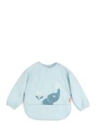 Sleeved Pocket Bib Elphee Blue Baby & Maternity Baby Feeding Bibs Long Sleeve Bib Blue D By Deer