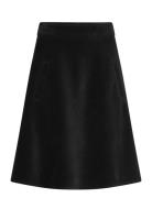 Mini Cord Stelly Skirt Skirts Knee-length & Midi Skirts Black Mads Nørgaard