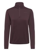 Vironic W Waffle Melange Loose Fit Midlayer Sport Sport Clothing Sport Fleeces & Midlayers Burgundy Endurance