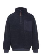 Pullover Zip Teddy Outerwear Jackets & Coats Anoraks Navy En Fant