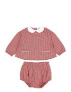 Check Baby Set Sets Sets With Long-sleeved T-shirt Red Copenhagen Colors