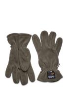 Label Fleece Gloves Accessories Gloves Finger Gloves Green Alpha Industries