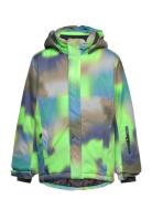 Ski Jacket - Aop Outerwear Snow-ski Clothing Snow-ski Jacket Green Color Kids