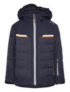 Kid Jacket Snaps Hood Outerwear Snow-ski Clothing Snow-ski Jacket Navy CMP