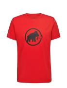 Mammut Core T-Shirt Men Classic Sport Men Men Sports Clothes Sport Tops Sport T-Skjorte Red Mammut