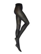 Natalie Stripe Tights Lingerie Pantyhose Black Swedish Stockings