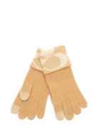 Jumbo Signature C Knit Glove Accessories Gloves Finger Gloves Beige Coach Accessories