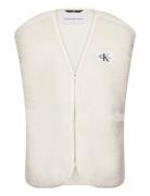 Sherpa Vest Tops Sweatshirts & Hoodies Fleeces & Midlayers Cream Calvin Klein Jeans