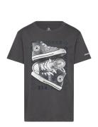 Converse Shinefetti Sneaker Short Sleeve Graphic Tee Sport T-Kortærmet Skjorte Black Converse