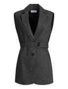 Viscose-Blend Vest, Beltina Blazers Single Breasted Blazers Black Ivo Nikkolo