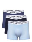 Classic Stretch-Cotton Trunk 3-Pack Boxershorts Blue Polo Ralph Lauren Underwear