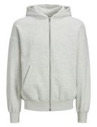 Jjeurban Edge Sweat Zip Hood Noos Tops Sweatshirts & Hoodies Hoodies Grey Jack & J S