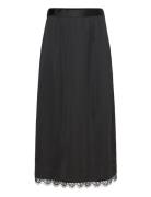 Nmsantal Hw Midi Skirt Wvn Skirts Knee-length & Midi Skirts Black NOISY MAY