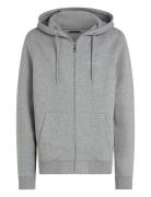 Small Tommy Logo Zip Hdd Tops Sweatshirts & Hoodies Hoodies Grey Tommy Hilfiger