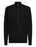 Essential Fleece Zt Stand Collar Tops Knitwear Cardigans Black Tommy Hilfiger