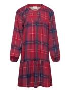 Rutig Klänning Dresses & Skirts Dresses Casual Dresses Long-sleeved Casual Dresses Red Ma-ia Family