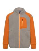 Fleece Jacket Outerwear Fleece Outerwear Fleece Jackets Grey Color Kids