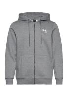 Ua Icon Fleece Fz Hood Sport Sweatshirts & Hoodies Hoodies Grey Under Armour