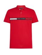 Hilfiger Chest Insert Reg Polo Tops Polos Short-sleeved Red Tommy Hilfiger