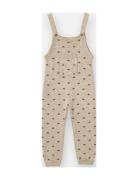 Benna Dot Overall Bottoms Dungarees Beige Fliink